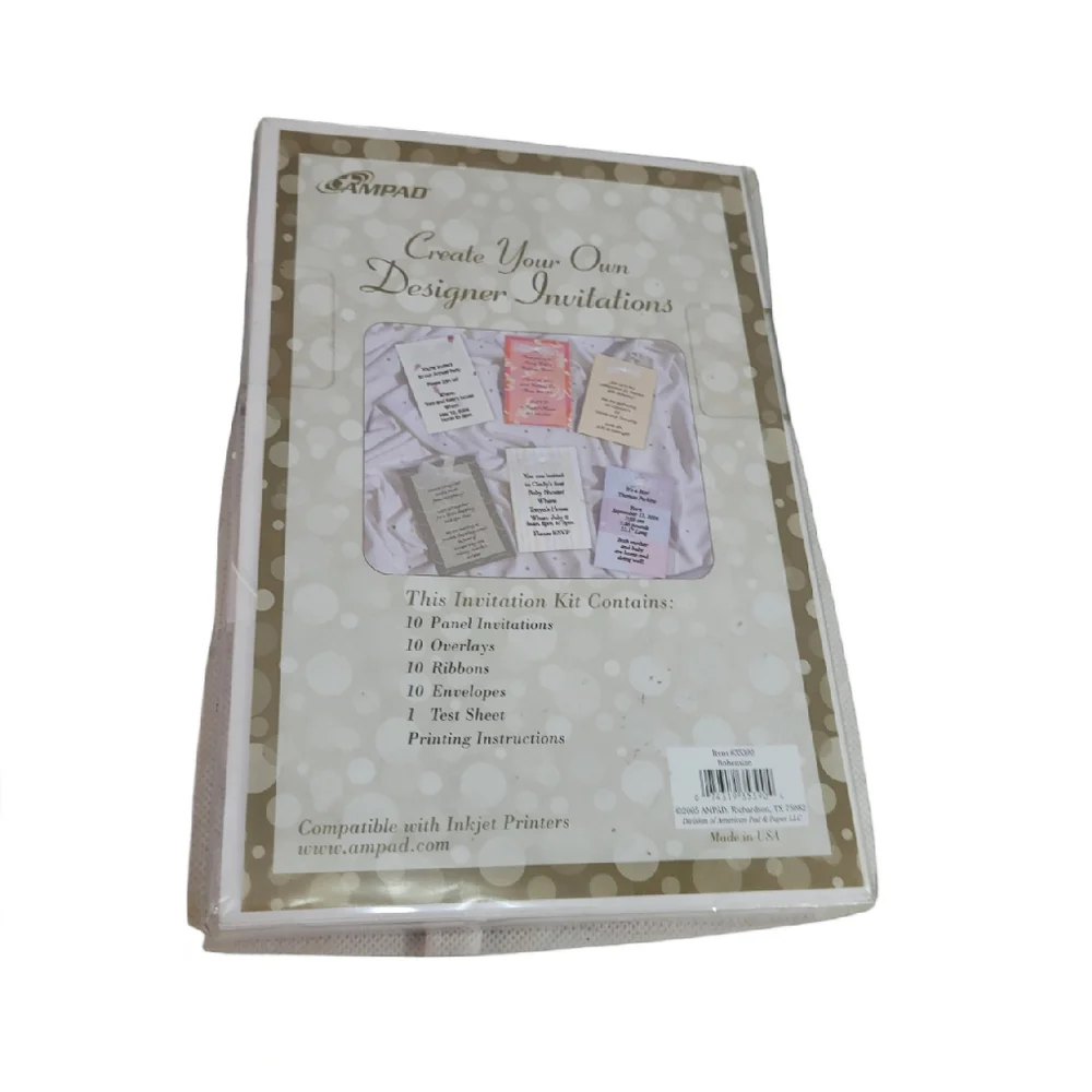 Create Your Own Designer Invitations with Overlays by AMPAD Set of 2 Boxes New